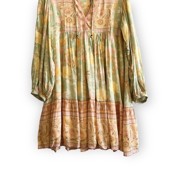 NWT Spell And the Gypsy Butterfly Boho Tunic Dress, Size M, Botanical pastel - Picture 6 of 15